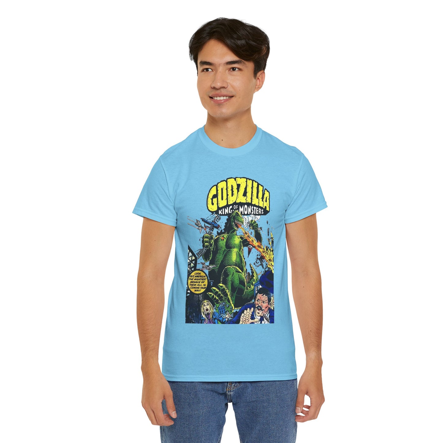 Godzilla T-Shirt - King of the Monsters - 1970s Comic Series - Marvel Comics - Bronze Age Monster Comic