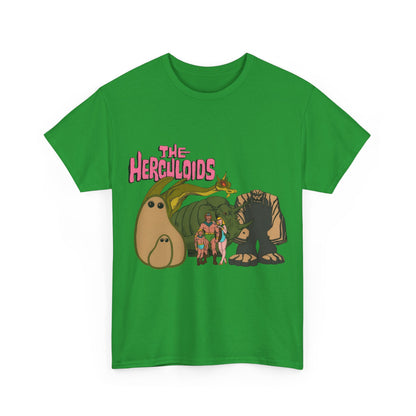 Herculoids T-Shirt - Popular 1960s Hanna-Barbera Cartoon - Zandor, Tara, Dorno, Gloop & Gleep - Amzot - Alex Toth Designs