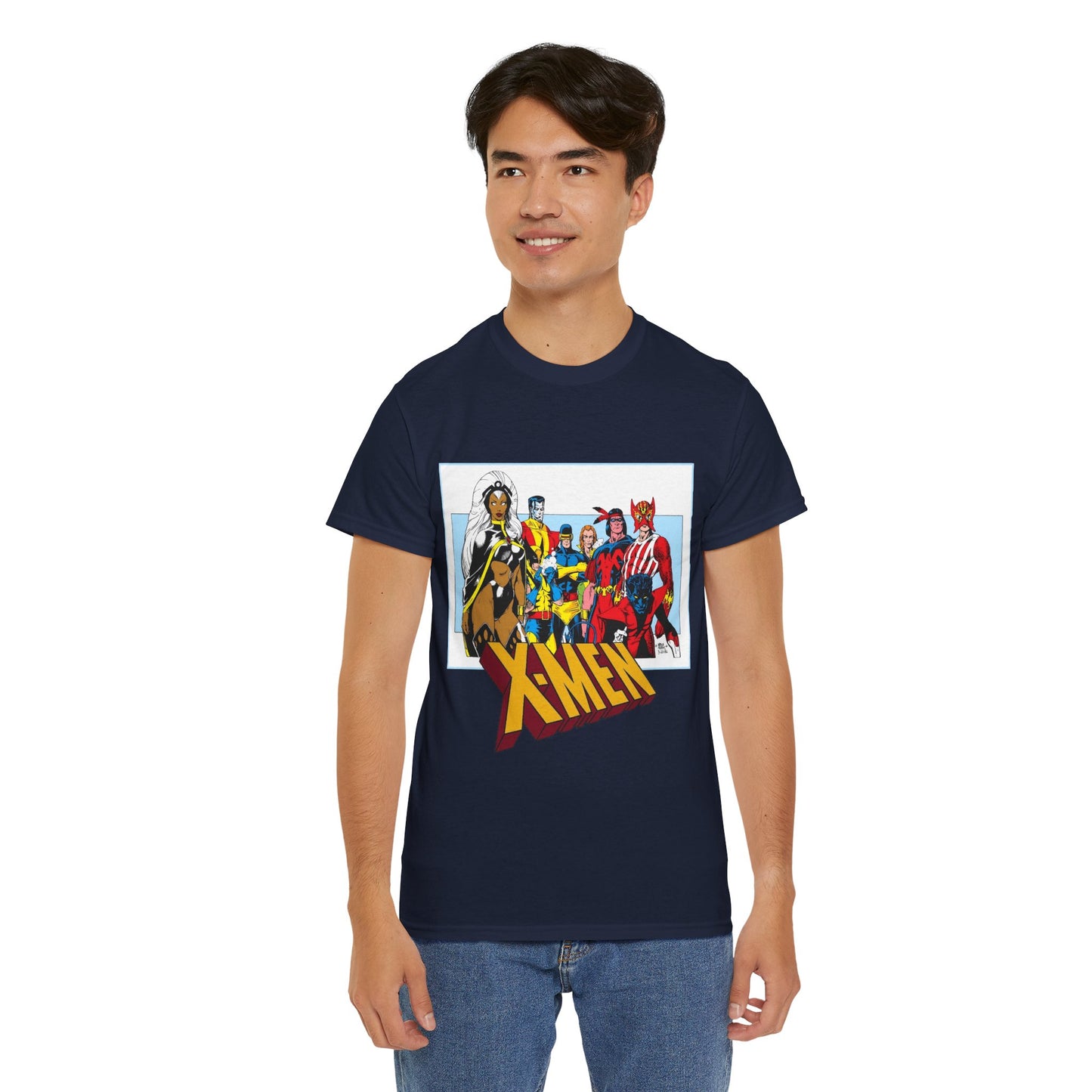 X-Men T-Shirt - Arthur Adams Art - Cyclops, Nightcrawler, Storm, Wolverine, Thunderbird, Sunfire, Banshee - Marvel Comics