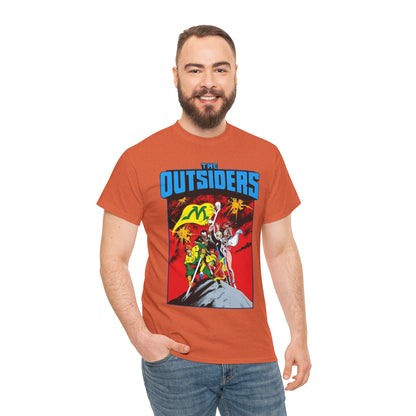 Outsiders T-Shirt - Alan Davis Art - Geo-Force, Halo, Black Lightning, Metamorpho, Katana - DC Comics