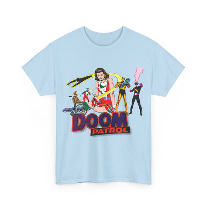 Doom Patrol T-Shirt - John Byrne Art - DC Comics Who's Who Art - Beast Boy, Robotman, Mento, Elasti-Girl, Negative Man, The Chief