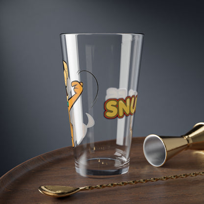 Snuffles Pint Glass, 16oz - Quick Draw McGraw Show Character - Hanna-Barbera Cartoon 1960s TV - Bloodhound Dog