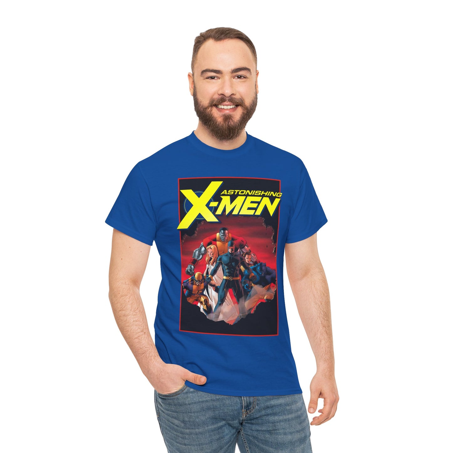 Astonishing X-Men T-Shirt - John Cassady Art - Cyclops, Beast, Wolverine, Colossus, Emma Frost - Marvel Comics