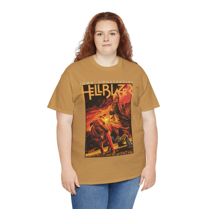 John Constantine Hellblazer T-Shirt - Lee Bermejo Art - #236 Cover - Dog Lifting a Leg on a Zombie - Vertigo Comics, DC Comics