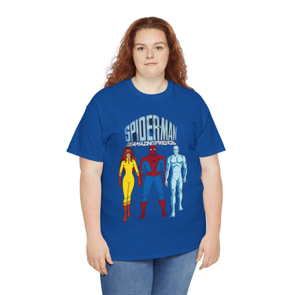 Spider-Man & His Amazing Friends T-Shirt - Spidey, Firestar, Iceman - Popular 1980s Marvel TV Cartoon - Marvel Comics