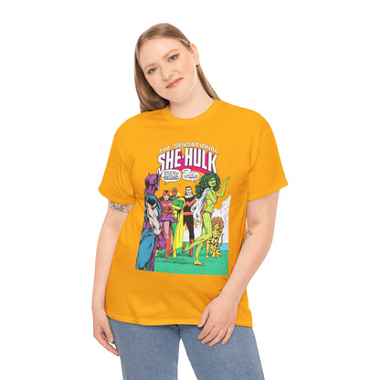She-Hulk T-Shirt - John Byrne Art - West Coast Avengers Appearance - Hawkeye, Scarlet Witch, Wonder Man, Vision, Tigra - Marvel Comics