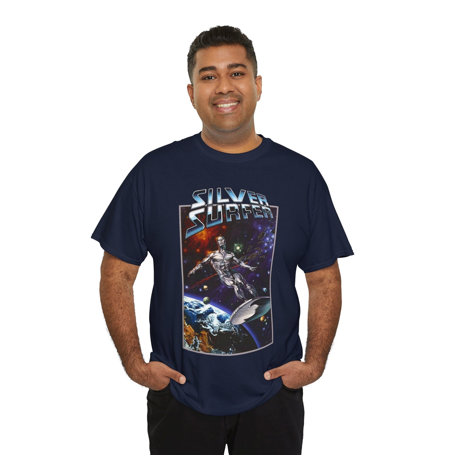 Silver Surfer T-Shirt - Amazing Joe Jusko Art - Marvel Comics Character - Former Herald of Galactus - Fantastic Four Connection - Norrin Radd