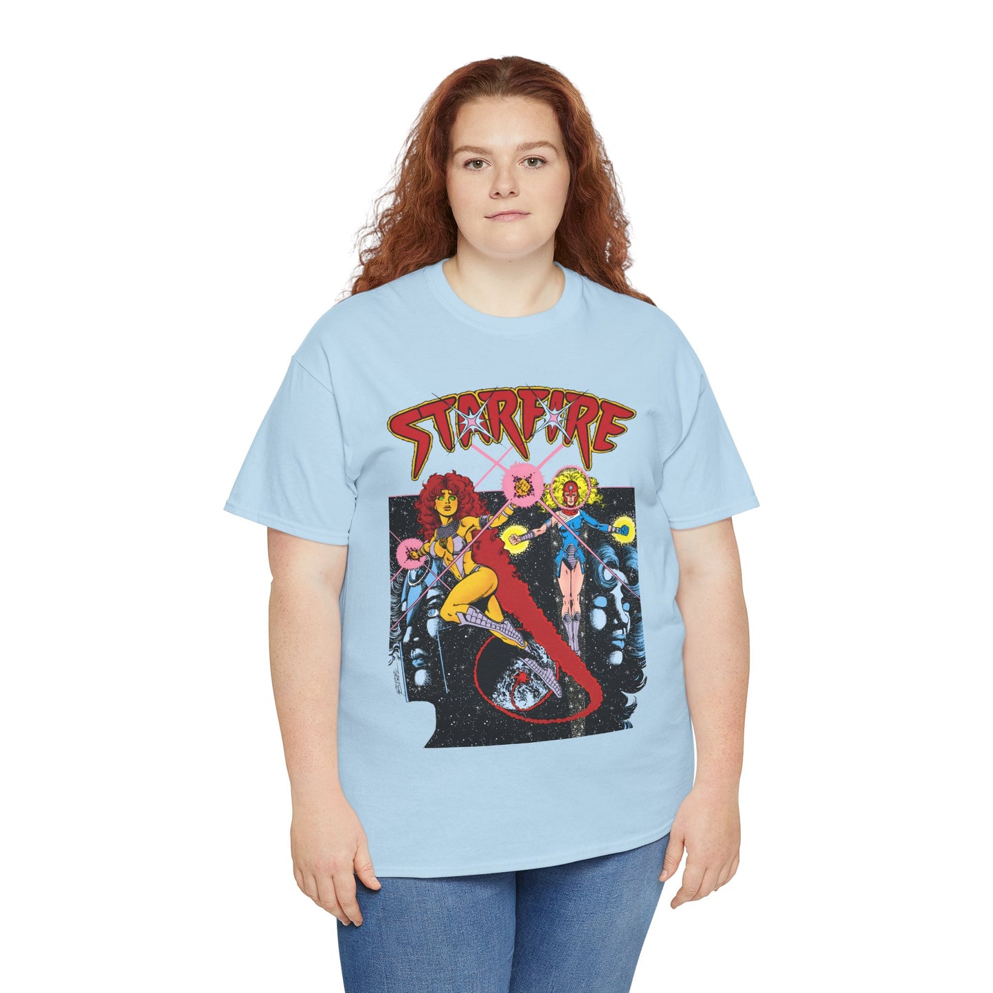 Starfire & Harbinger T-Shirt - George Perez Art - Teen Titans Spotlight #19 Cover - DC Comics