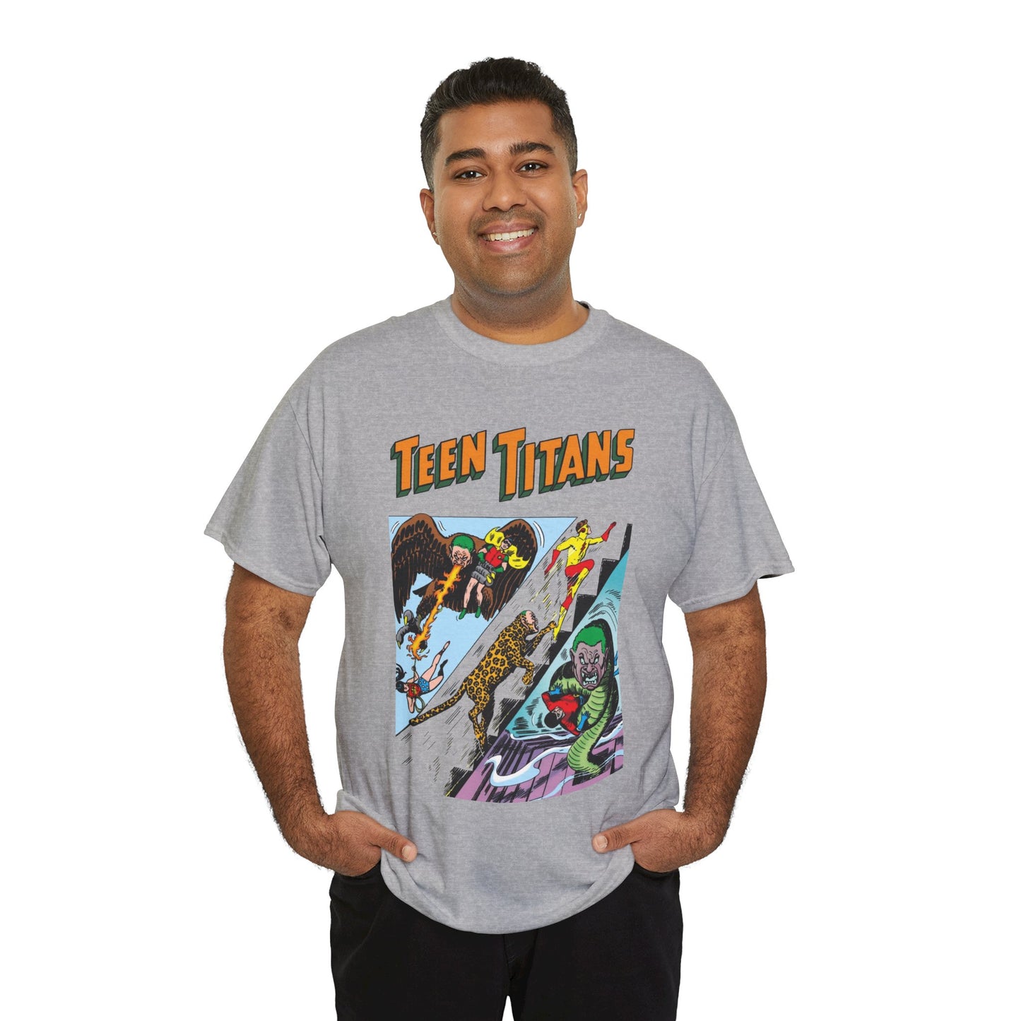 Teen Titans T-Shirt - Nick Cardy Art - #1 Cover Art - Robin, Wonder Girl, Kid Flash, Aqualad - DC Comics