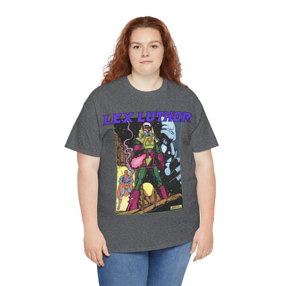 Lex Luthor T-Shirt - George Perez Art - 1980s DC Comics - Action Comics Armor - Inspiration for Super Powers Figure - Superman Enemy