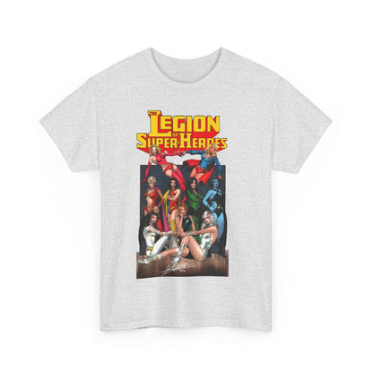Legion of Super-Heroes T-Shirt - George Perez Art - Saturn Girl, Supergirl, Dream Girl, Shadow Lass, Phantom Girl - The Super Woman of LOSH - DC Comics