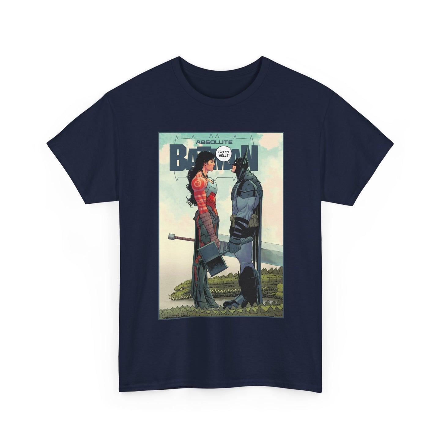 Absolute Batman & Absolute Wonder Woman T-Shirt - Nick Dragotta Art - Go to Hell? - DC Comics