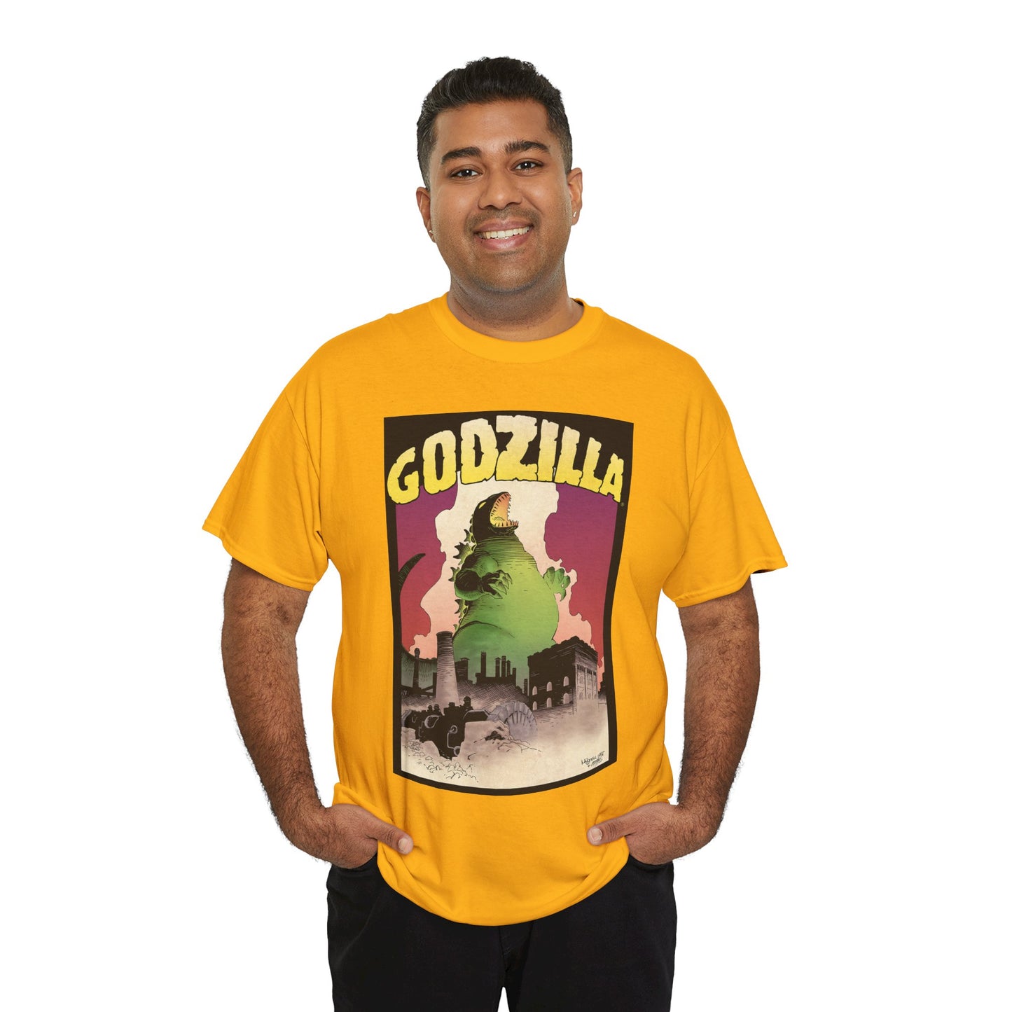 Godzilla T-Shirt - Mike Mignola Art - 1987 Portfolio Artwork - Dark Horse Comics