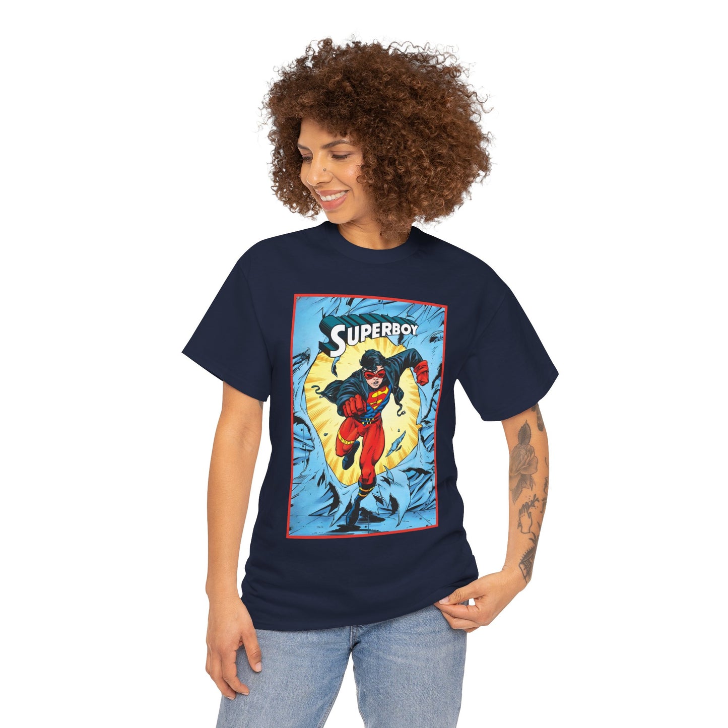 Superboy T-Shirt - Tom Grummett Art - Reign of the Supermen Storyline from the 1990s - Kon-El, Connor Kent - Superman Family - DC Comics
