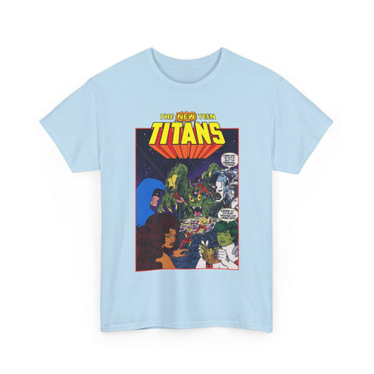 New Teen Titans T-Shirt - George Perez Art - 1980s DC Digest Artwork - Raven, Cyborg, Changeling, Starfire - DC Comics