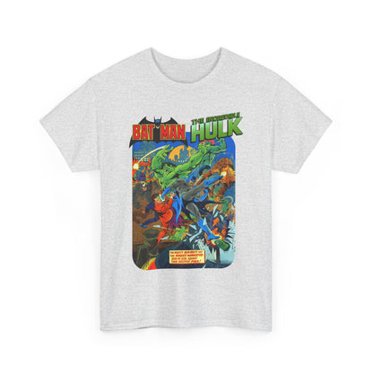Batman & Incredible Hulk T-Shirt - DC/Marvel Comics 1970s Team-Up - Two-Face & Leader - Retro Art