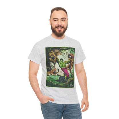 Incredible Hulk T-Shirt - Joe Jusko Art - Hulk Fighting Lions and Tigers (But No Bears, Oh My!) - Marvel Comics
