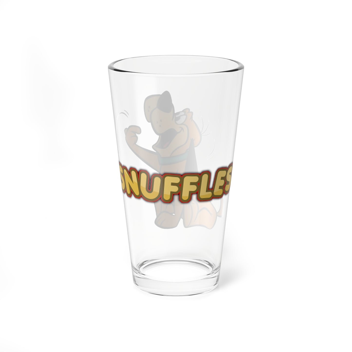 Snuffles Pint Glass, 16oz - Quick Draw McGraw Show Character - Hanna-Barbera Cartoon 1960s TV - Bloodhound Dog