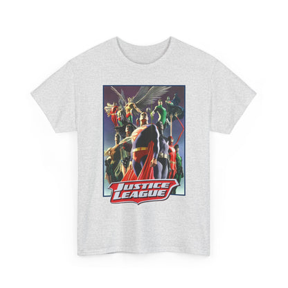 Justice League T-Shirt - Alex Ross Art - Superman, Wonder Woman, Black Canary, Hawkman, Flash, Aquaman, Atom - DC Comics