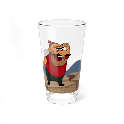 Blacque Jacque Shellacque Pint Glass, 16oz - Looney Tunes Character - Bonanza Bunny - Bugs Bunny Foe