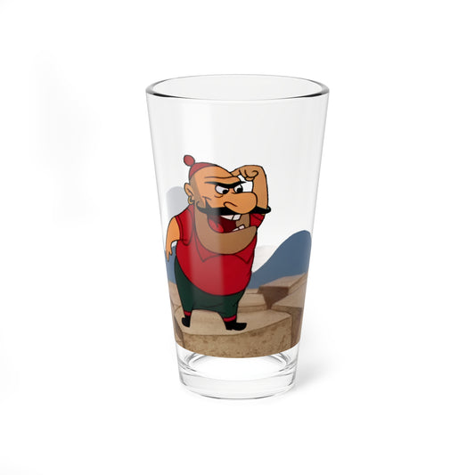 Blacque Jacque Shellacque Pint Glass, 16oz - Looney Tunes Character - Bonanza Bunny - Bugs Bunny Foe