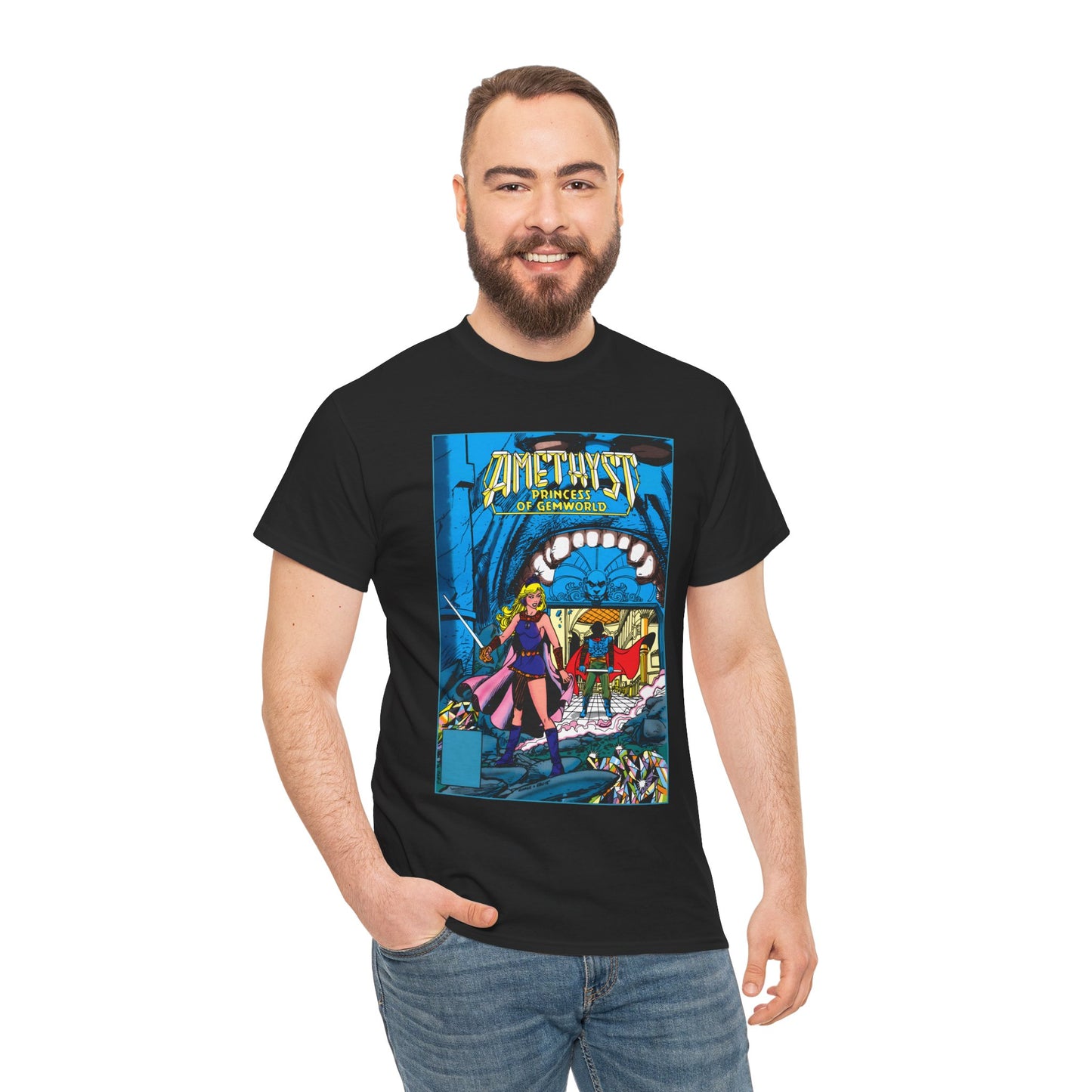 Amethyst, Princess of Gemworld T-Shirt - George Perez & Ernie Colon Art - The Last Battle Vs Dark Opal - DC Comics