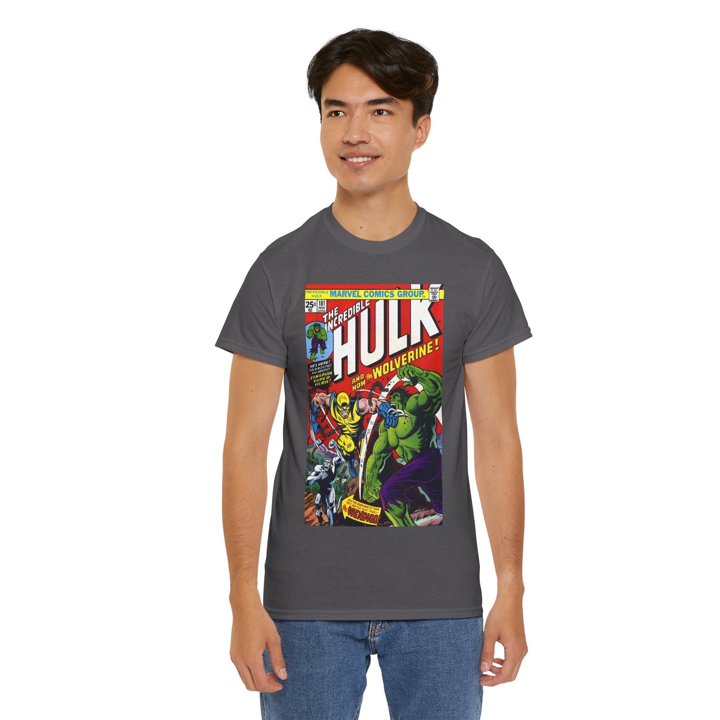 Incredible Hulk #181 T-Shirt - First Appearance of Wolverine - Vs The Wendigo - Marvel Comics