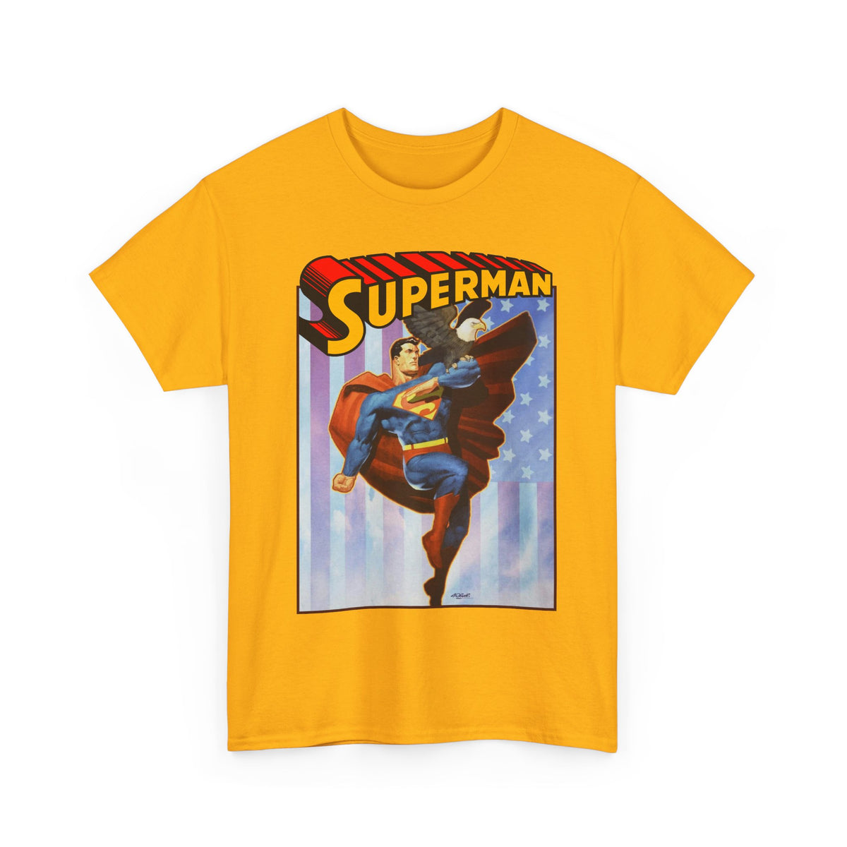 Superman With Eagle T-Shirt - Ariel Olivetti Art - DC Comics
