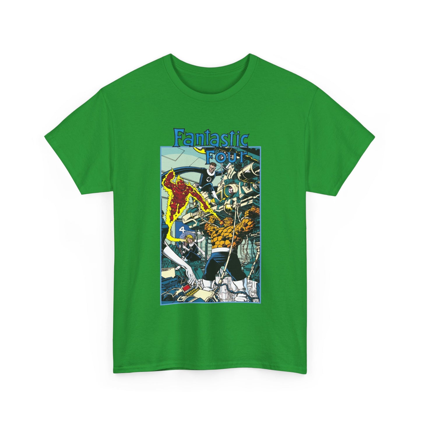 Fantastic Four T-Shirt - George Perez Art - Reed Richards, Invisible Woman, Human Torch, The Thing - Marvel Comics