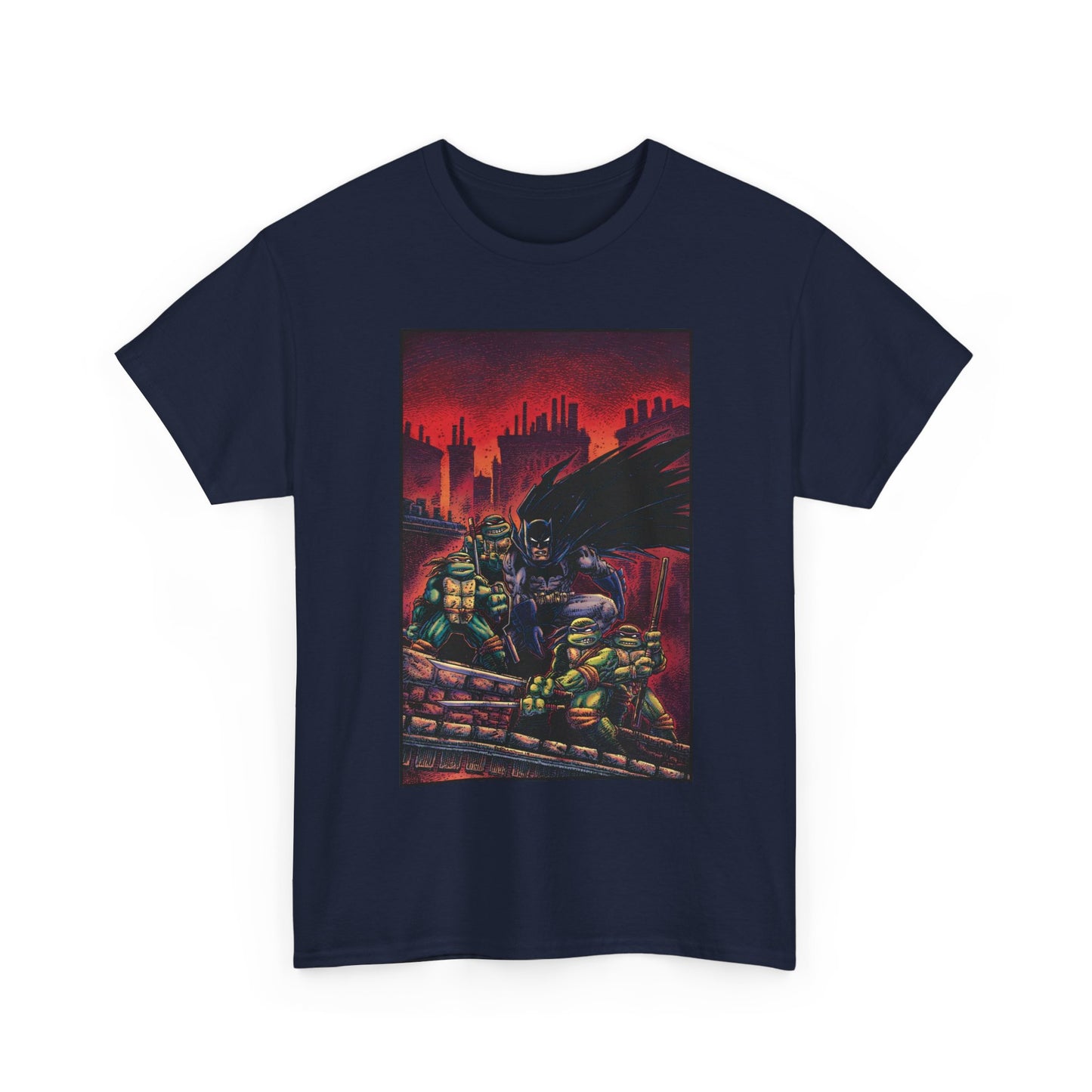 Batman & Teenage Mutant Ninja Turtles T-Shirt - Kevin Eastman Art - TNMT - DC Comics