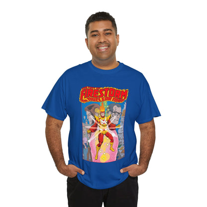 Fury of Firestorm T-Shirt - Pat Broderick Art - The Nuclear Man - Ronnie Raymond, Professor Martin Stein - DC Comics