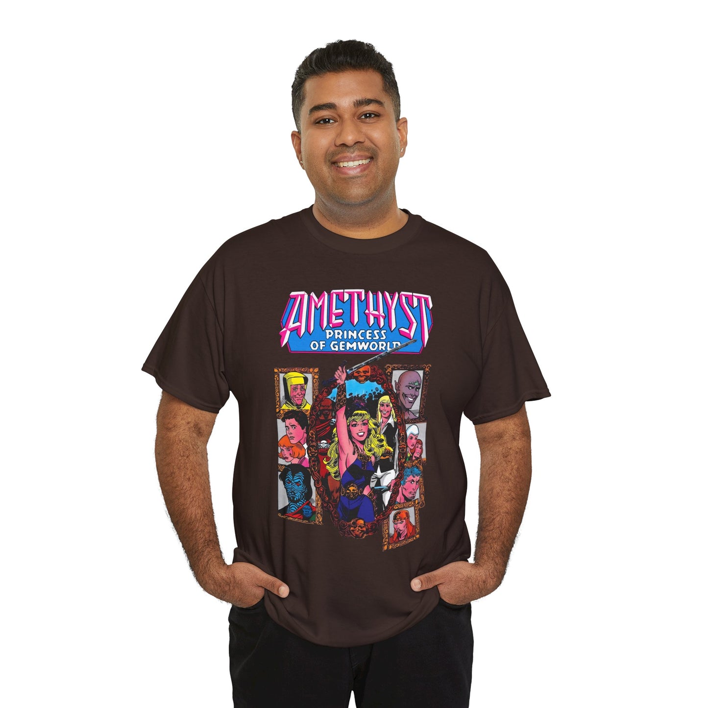 Amethyst Princess of Gemworld T-Shirt - Ernie Colon Art - Sardonyx, Dark Opal, Granch, Citrina - DC Comics