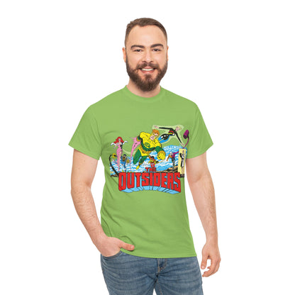 Outsiders T-Shirt - Amazing Jim Aparo Art - Black Lightning, Geo-Force, Katana, Metamorpho, Looker, Halo - DC Comics