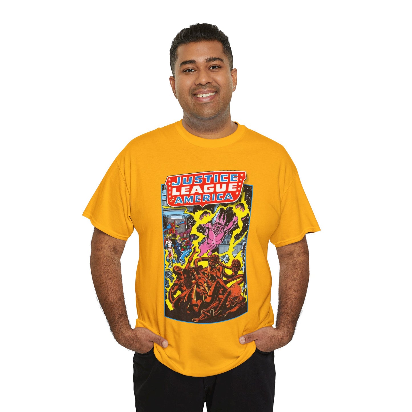 Justice League of America T-Shirt - George Perez Art - JSA Team-Up Cover - DC Comics