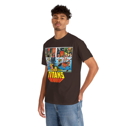 New Teen Titans T-Shirt - George Perez Art - Robin, Wonder Girl, Cyborg, Raven, Starfire, Kid Flash - DC Comics