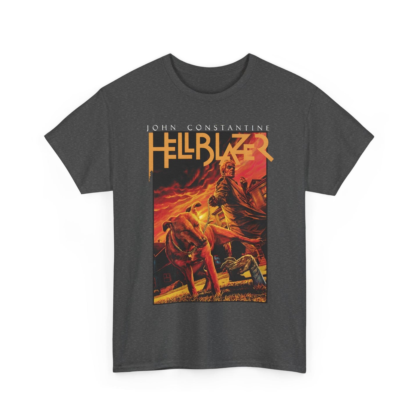 John Constantine Hellblazer T-Shirt - Lee Bermejo Art - #236 Cover - Dog Lifting a Leg on a Zombie - Vertigo Comics, DC Comics