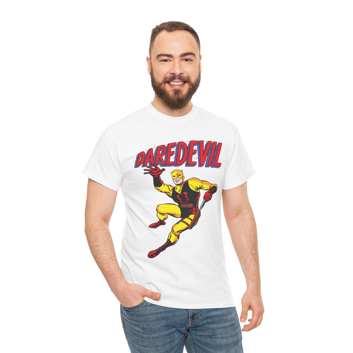 Daredevil T-Shirt - Yellow Costume - Silver Age #1 Cover Art - Marvel Comics