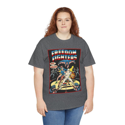 Freedom Fighters T-Shirt - 70s Series - Uncle Sam, The Ray, Phantom Lady, Doll Man, Black Condor, Human Bomb - DC Comics