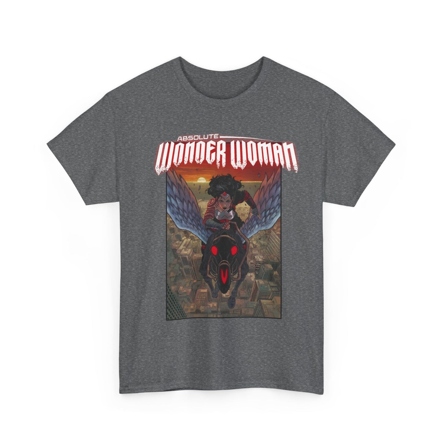 Absolute Wonder Woman T-Shirt - Hayden Sherman Art - DC Comics All-In - Raised in Hell by Circe - Riding Pegasus
