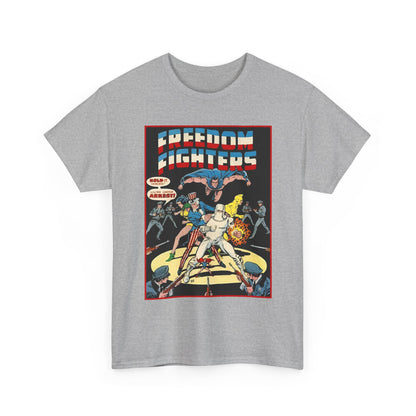 Freedom Fighters T-Shirt - 70s Series - Uncle Sam, The Ray, Phantom Lady, Doll Man, Black Condor, Human Bomb - DC Comics