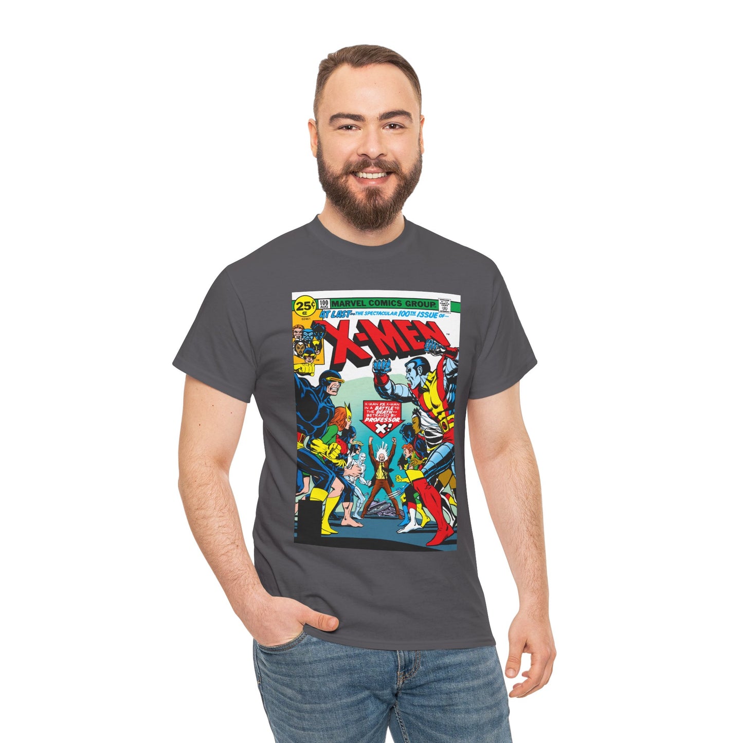 X-Men #100 T-Shirt - Dave Cockrum Art - Cyclops, Colossus, Wolverine, Storm, Jean Grey, Iceman - Marvel Comics