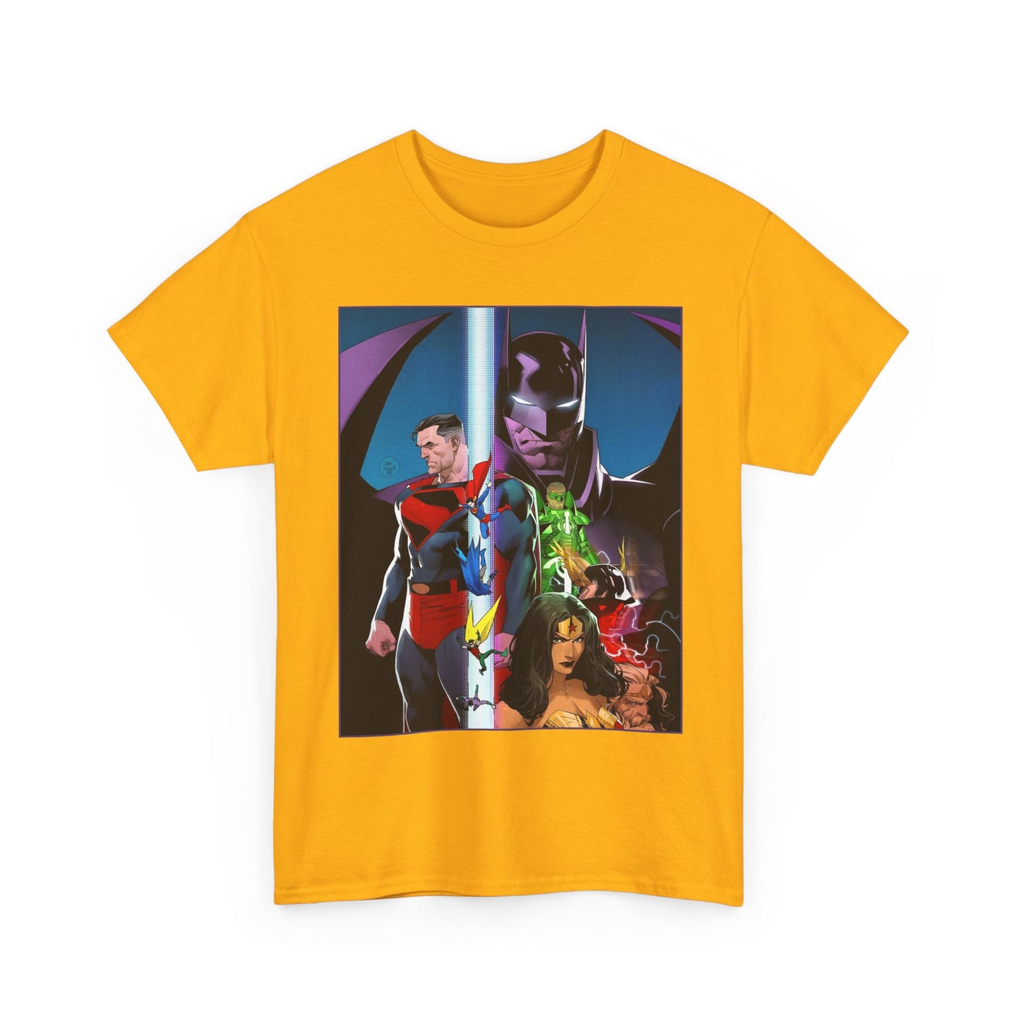 Kingdom Come T-Shirt - Dan Mora Art - Batman/Superman World's Finest Cover - Superman, Batman, Wonder Woman, Green Lantern, Robin, Flash - DC Comics