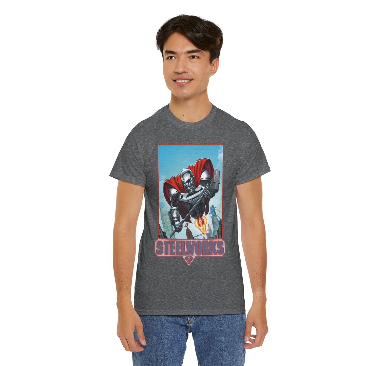 Steelworks T-Shirt - Jon Bogdanove Art - John Henry Irons - Superman Family - DC Comics