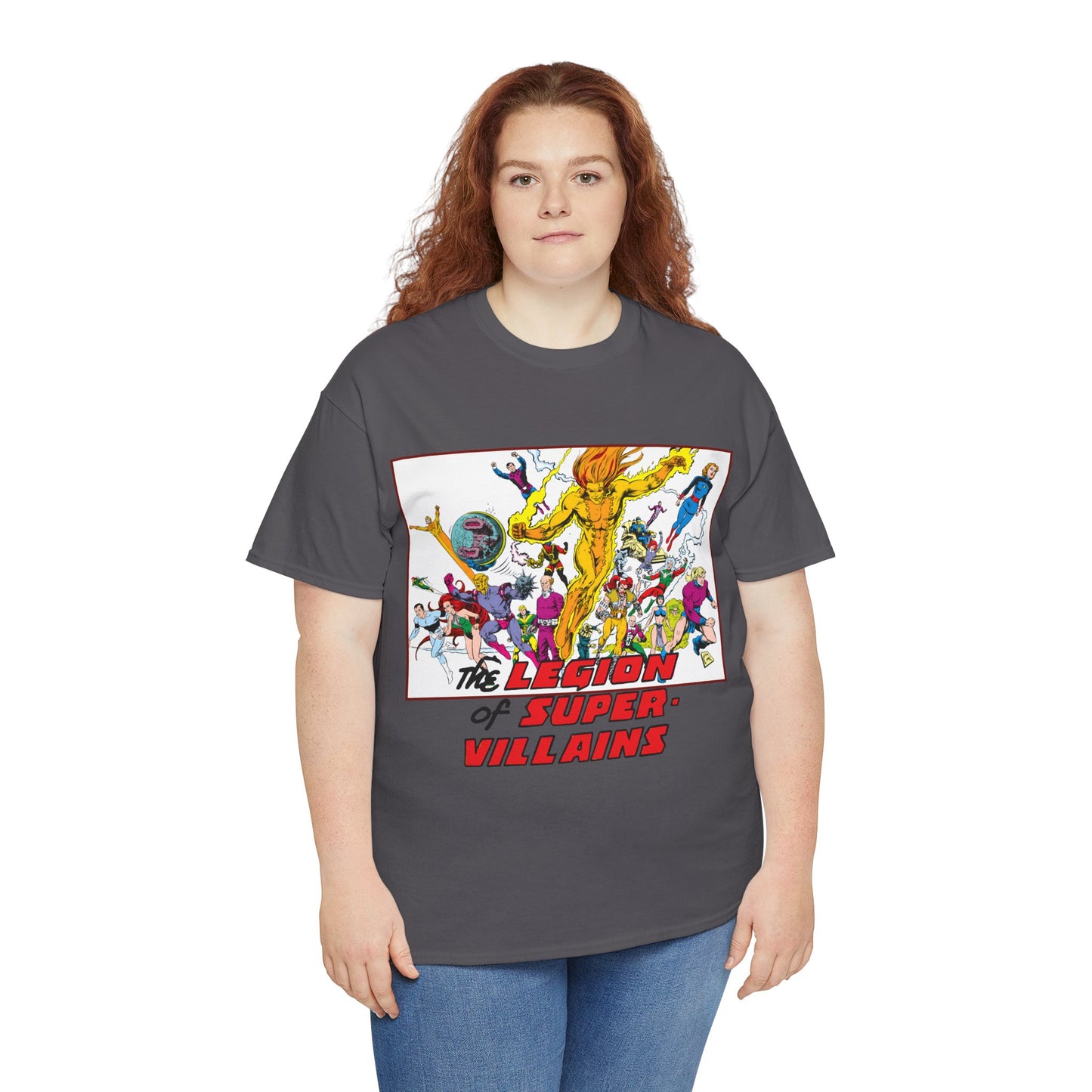 Legion of Super-Villains T-Shirt - Steve Lightle Art - LOSH, Legion of Super-Heroes Foes - Saturn Queen, Tyr, Lightning Lord, Spider Girl, Cosmic King, Nemesis Kid - DC Comics