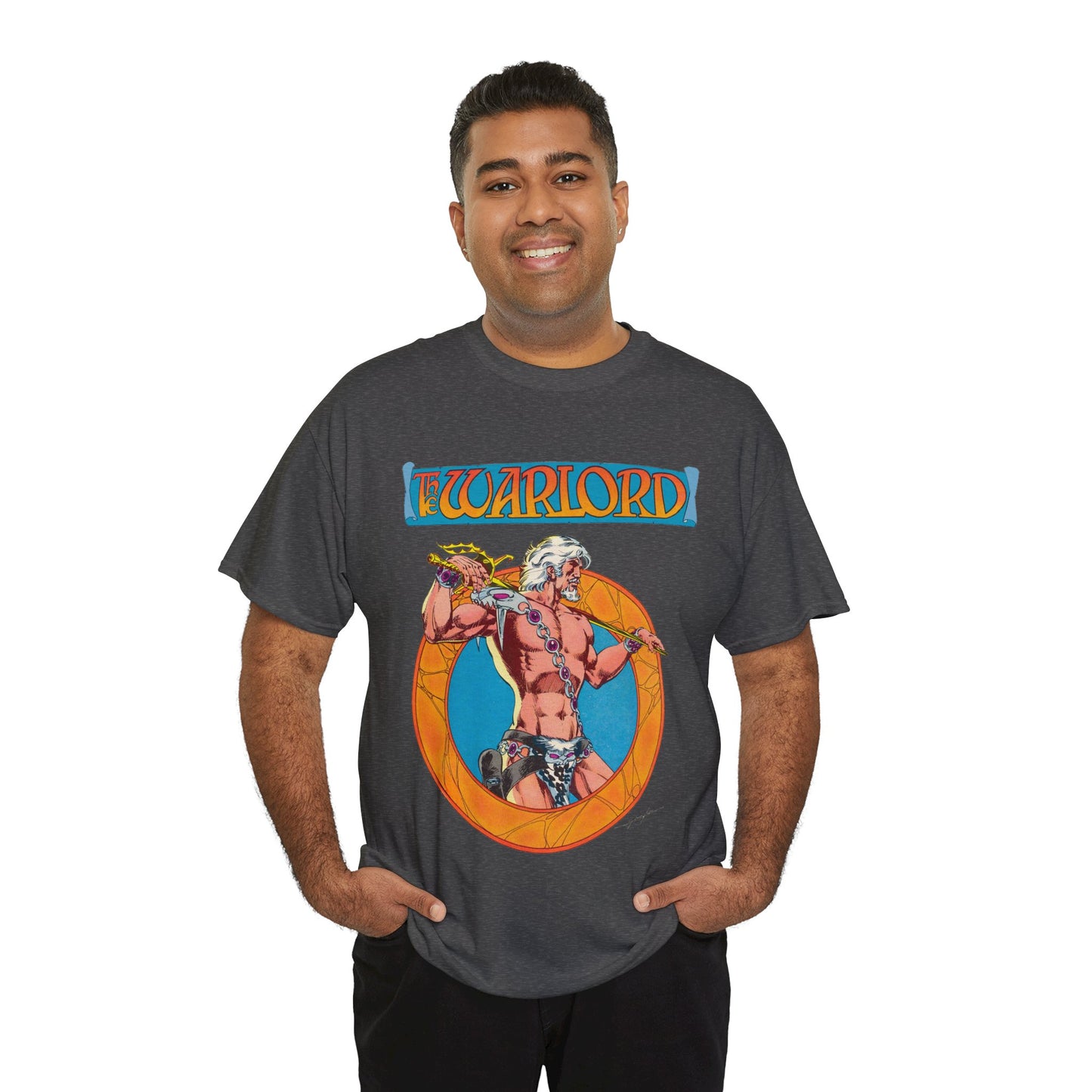 Warlord T-Shirt - Mike Grell Art - Skartaris - Travis Morgan - DC Comics 1970s Sword & Sorcery Series