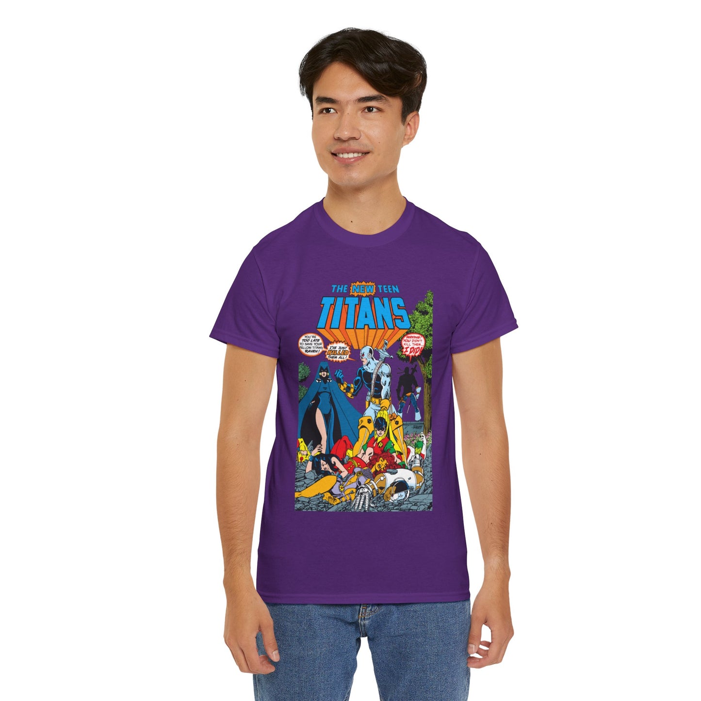 New Teen Titans T-Shirt - George Perez Art - #2 Cover Art - Deathstroke & Ravager - DC Comics