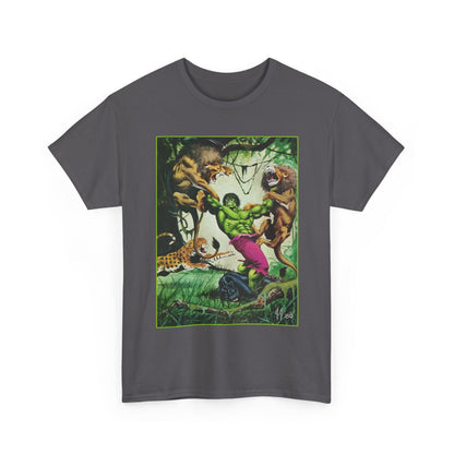 Incredible Hulk T-Shirt - Joe Jusko Art - Hulk Fighting Lions and Tigers (But No Bears, Oh My!) - Marvel Comics