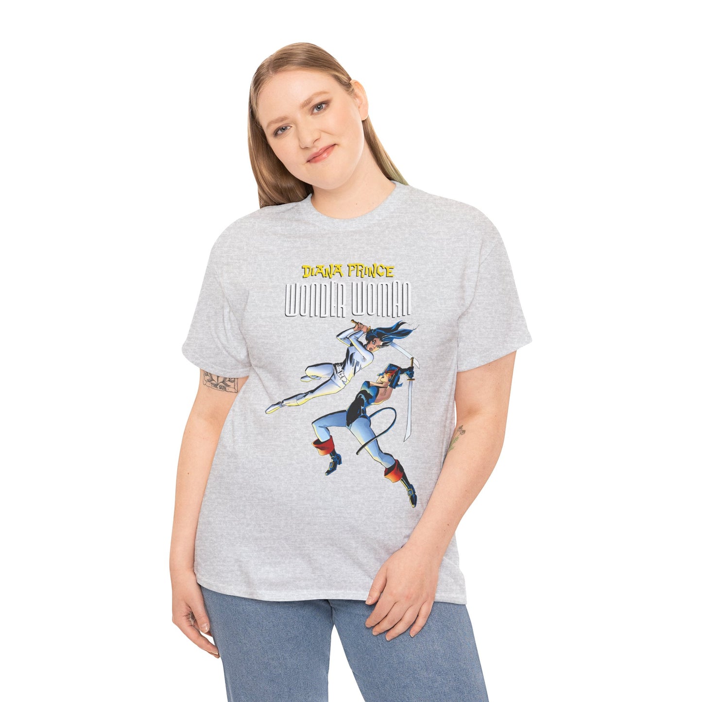 Diana Prince Wonder Woman  T-Shirt - From Diana's 1970s White Suit No-Powers Years - Bronze Age DC Comics