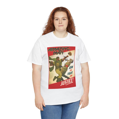 Amazing Man T-Shirt - All-Star Squadron - Join the Fight for Justice - DC Comics