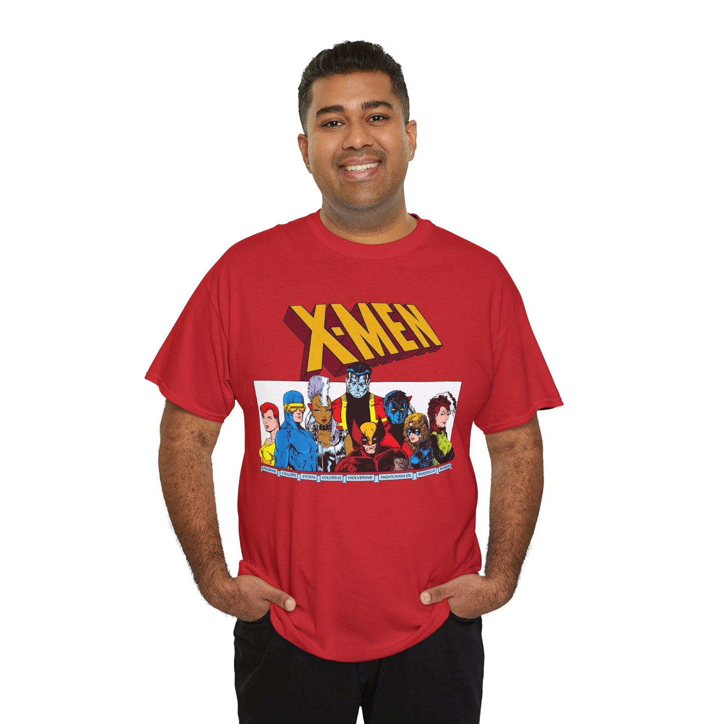 X-Men T-Shirt - Arthur Adams Art - Cyclops, Nightcrawler, Storm, Wolverine, Shadowcat, Phoenix (Rachel Summers), Colossus, Rogue - Marvel Comics